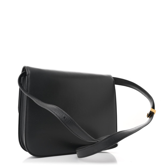CELINE Box Calfskin Medium Classic Box Flap Bag Anthracite