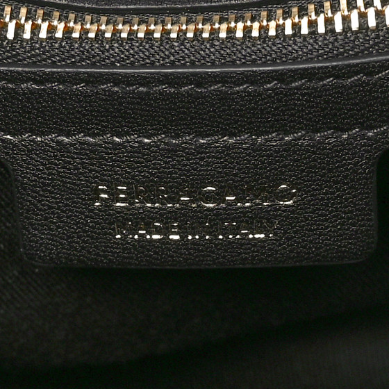 SALVATORE FERRAGAMO Lambskin Medium Dumpling Soft Bag Black