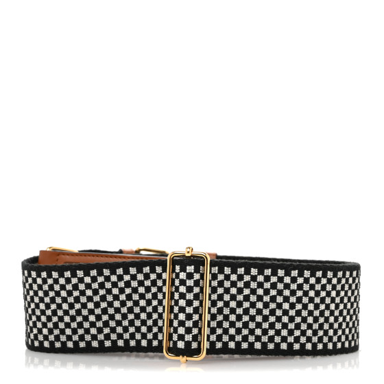 FENDI Ribbon Vitello King Logo Embossed Gingham Woven