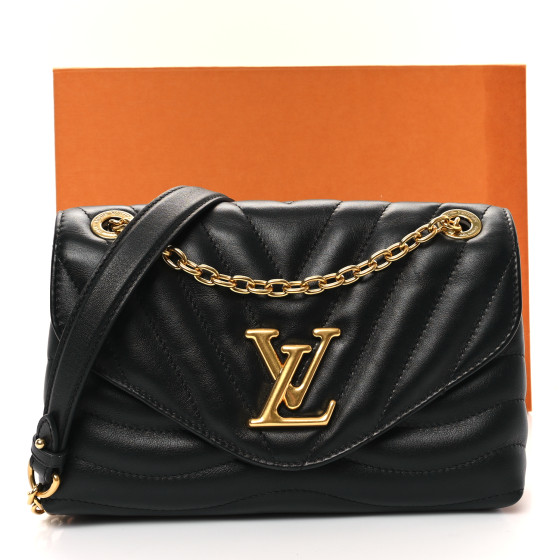 LOUIS VUITTON ルイヴィトン ハンドバッグ 黒 - 4500225E0305 LOUIS VUITTON Calfskin LV New Wave Chain Bag Black 1687778