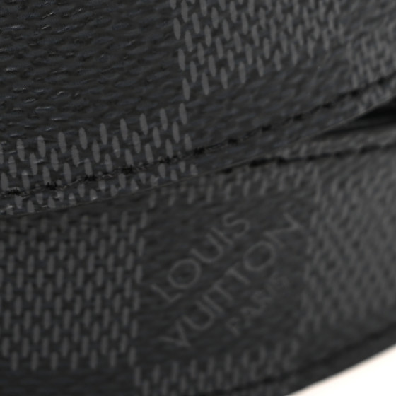 ルイ・ヴィトン ブラック ベルト90/36 LOUIS VUITTON Damier Graphite Calfskin Belt 90 36 Black