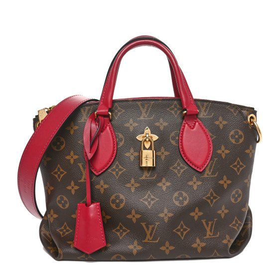 ルイヴィトン LOUIS VUITTON Monogram Flower Zipped Tote PM Lie De Vin