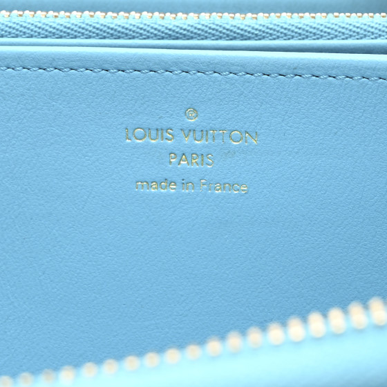 LOUIS VUITTON Lambskin Embossed Monogram Coussin Zippy