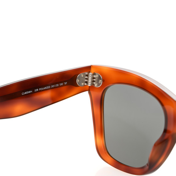 CELINE Acetate Polarized Cat Eye Sunglasses CL4004IN Havana