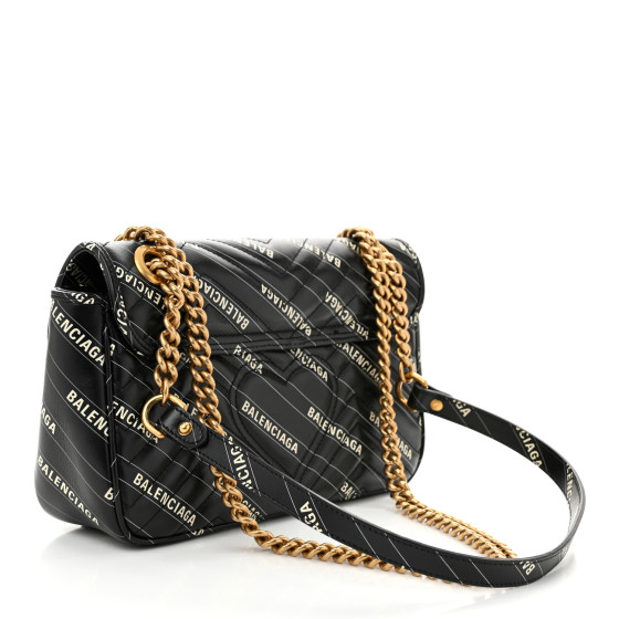 GUCCI X BALENCIAGA Calfskin Matelasse Logo Print Small GG