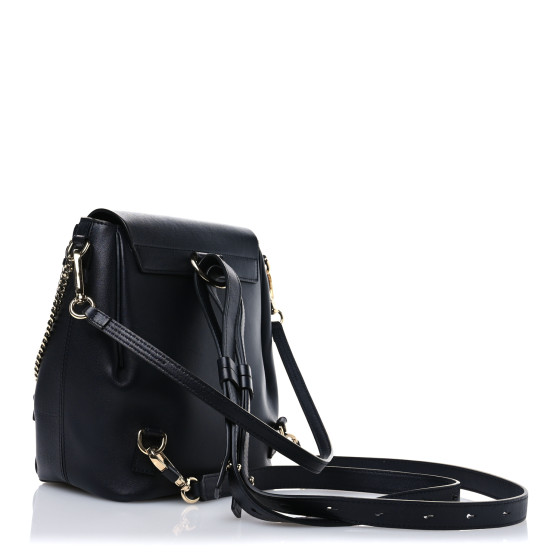 chloe faye バーグ CHLOE Calfskin Quilted Medium Faye Backpack Full Blue