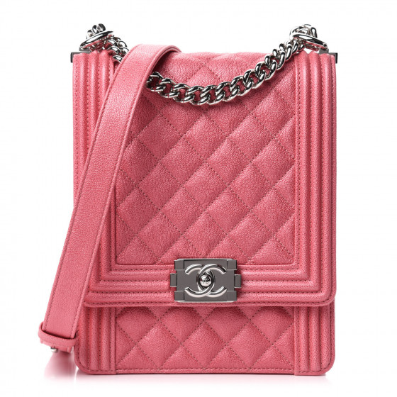CHANEL ★ Chanel North South Boy Flap Pink CHANEL Caviar Quilted North South Boy Flap Pink 820695
