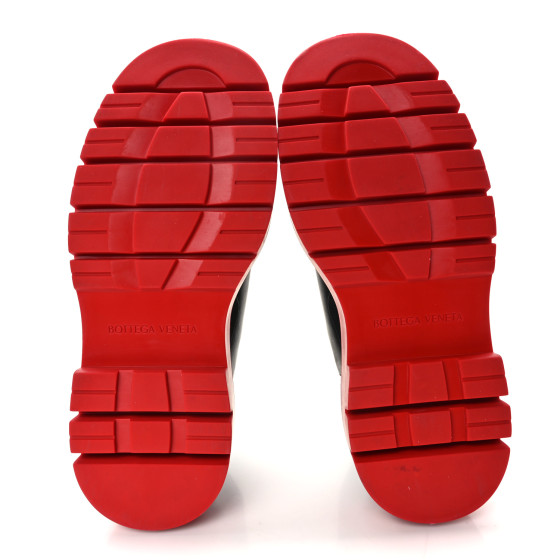 厚底◆BOTTEGA VENETA TIRE チェルシーアンクルブーツ レッド 厚底◇BOTTEGA VENETA TIRE チェルシーアンクルブーツ レッド