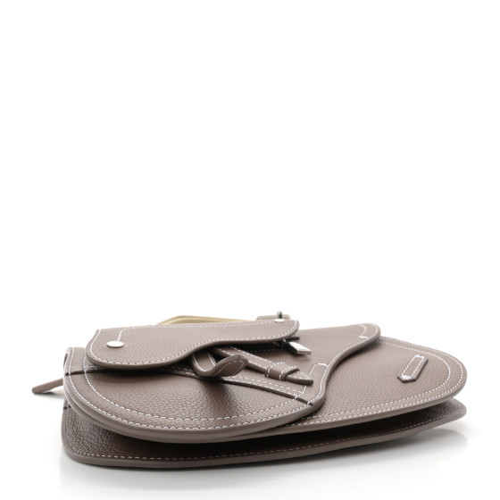 CHRISTIAN DIOR X KAWS Grained Calfskin Saddle Pouch Marron