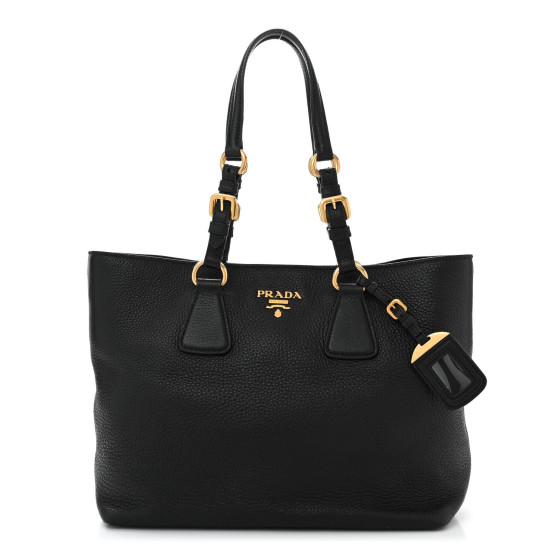 バッグ・カバンその他 Prada Vitello Phenix Tote Bag Black New Prada Vitello Phenix Black Leather Embossed Logo Hobo