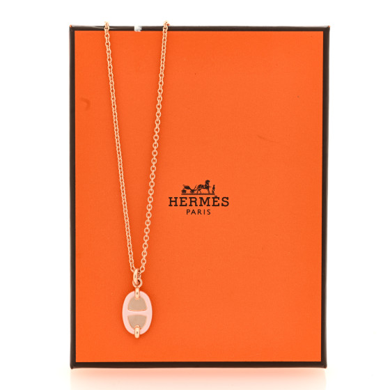 【Hermes】Mini Maillon pendant, small modelローズゴールド Mini Maillon pendant, small model | Hermès USA