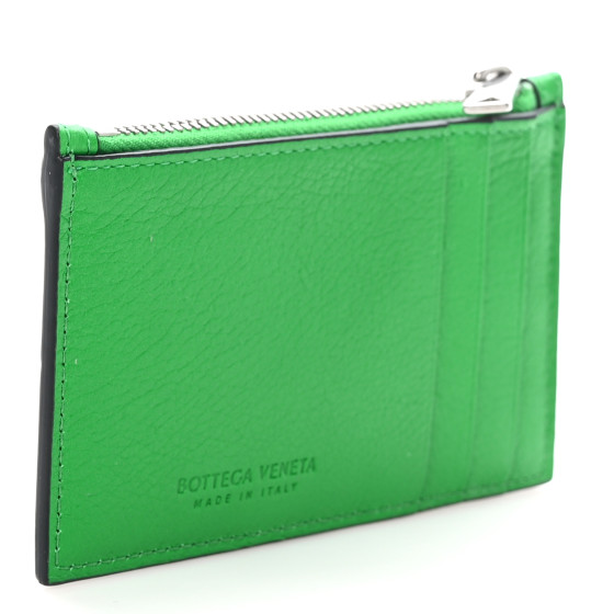 BOTTEGA VENETA Nappa Intreccio Cassette Zipped Credit Card