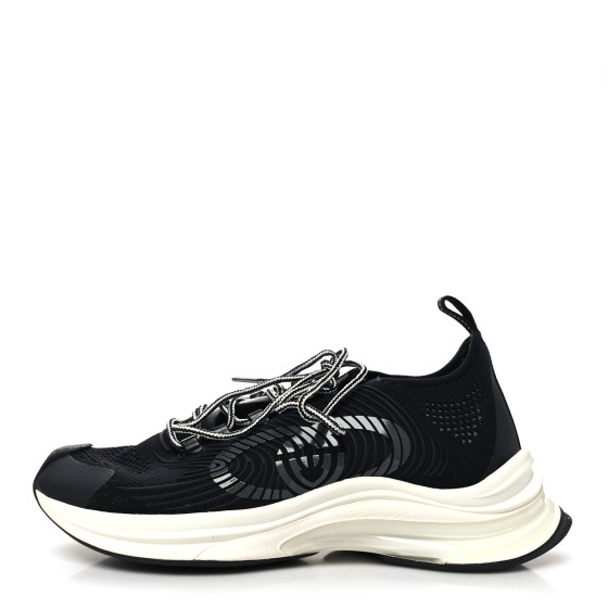 スニーカー GUCCI Sneakers Men Fabric Black GUCCI Technical Knit Fabric Waves Mens Gucci Run Sneakers
