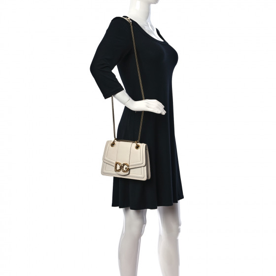希少 DOLCE&GABBANA ドルガバ SMALL DG AMORE BAG IN CALFSKIN Dolce & Gabbana Small Dg Amore Bag In Calfskin - Pink