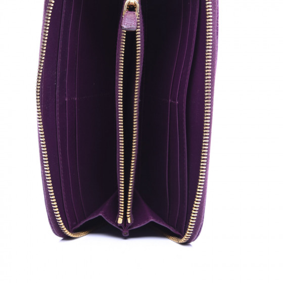 小物 Archive miu miu leather wallet purple MIU MIU Patent Crocodile Embossed Wallet Purple 675931