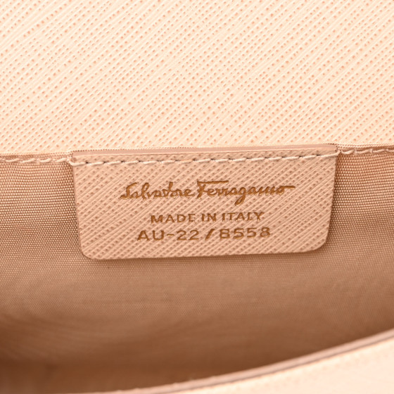 SALVATORE FERRAGAMO Hammered Calfskin Mini Miss Vara Bow