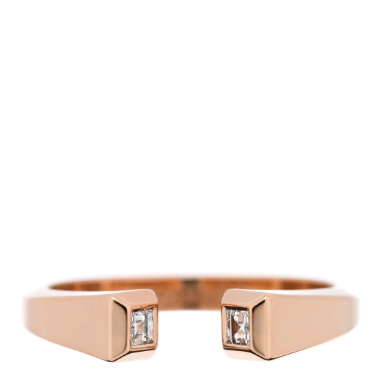 HERMES ローズゴールドリング Clou de forge PM HERMES 18K Rose Gold Diamond PM Clou de Forge Ring 54 6.75