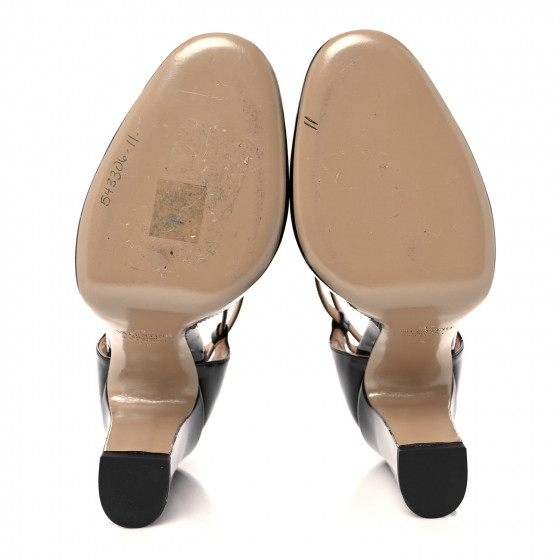 VALENTINO パンプス 38 ロックスタッズ エナメル ストラップパンプス100mm for