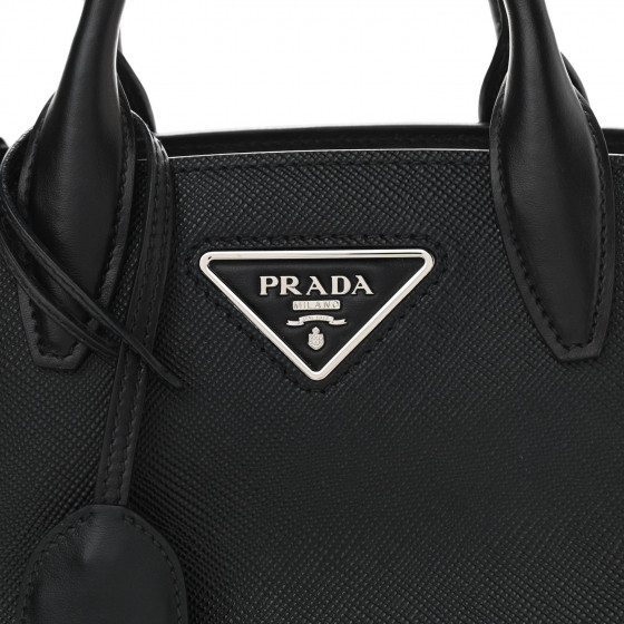 PRADA Saffiano Cuir Calfskin Small Kristen Black 1025408