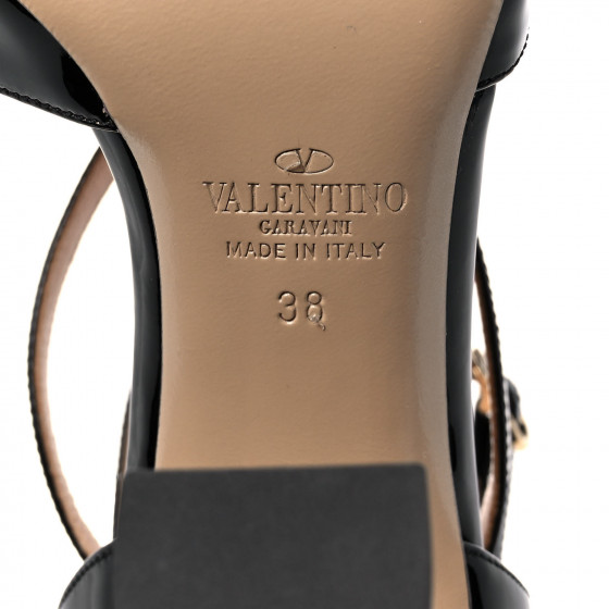 VALENTINO パンプス 38 VALENTINO GARAVANI Patent Cutout Tango Mary Jane Pumps 38