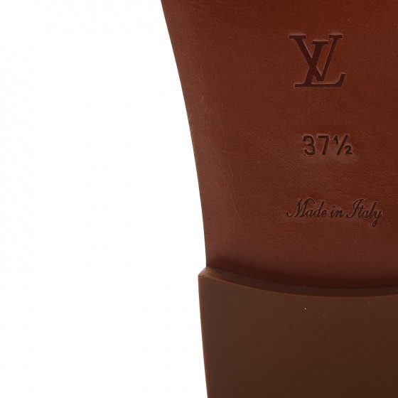 LOUIS VUITTON Monogram Patent Carimbo Flat Sandals 37.5 Red