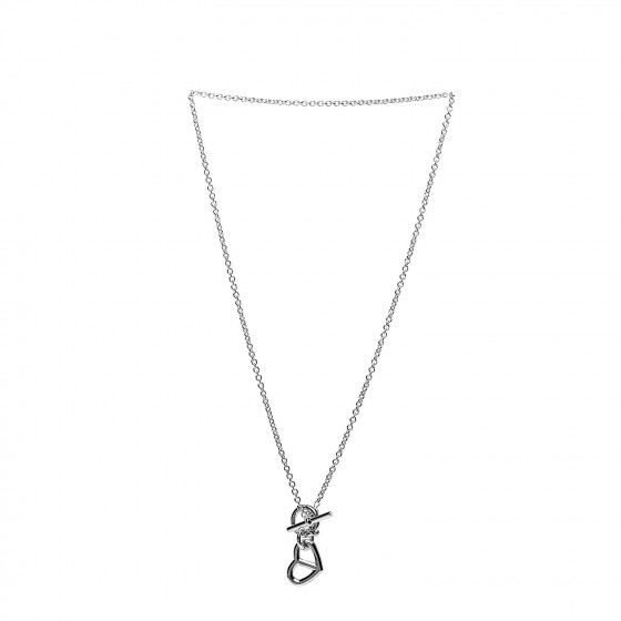 HERMES ネックレス pendant-chane-slv Hermes Cheval Horse Pendant Necklace Silver Brown Metal