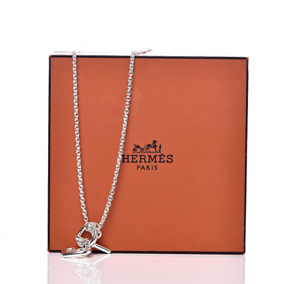 HERMES Sterling Silver Chaine D'Ancre Heart Toggle Necklace