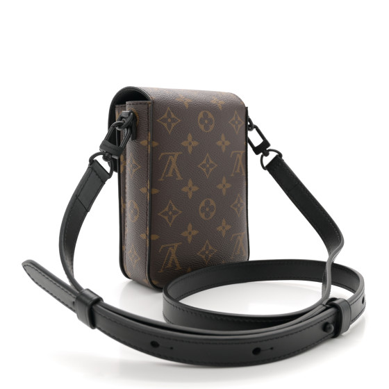LOUIS VUITTON ブラック スマホショルダーバッグ Louis Vuitton ルイヴィトン スマホショルダー フォンポーチ