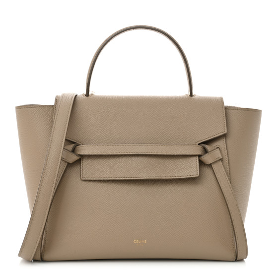 CELINE Grained Calfskin Micro Belt Bag Light Taupe