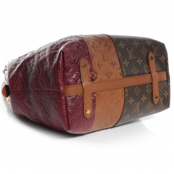 LOUIS VUITTON Monogram Stripes Medium Bag Bordeaux 58434
