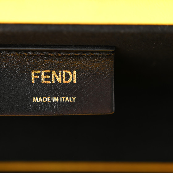 FENDI Vitello Fluffy Logo Horizontal Box Crossbody Bag