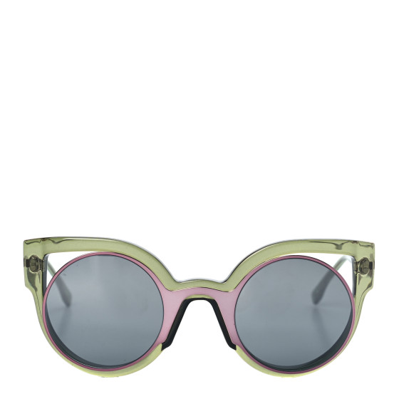 Fendi FF 024A/S サングラス ピンク/グリーン Fendi FF 024A/S サングラス ピンク/グリーン