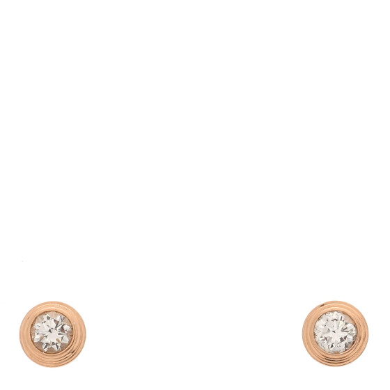 CARTIER 18K Pink Gold Diamond SM D'Amour Earrings 1616626