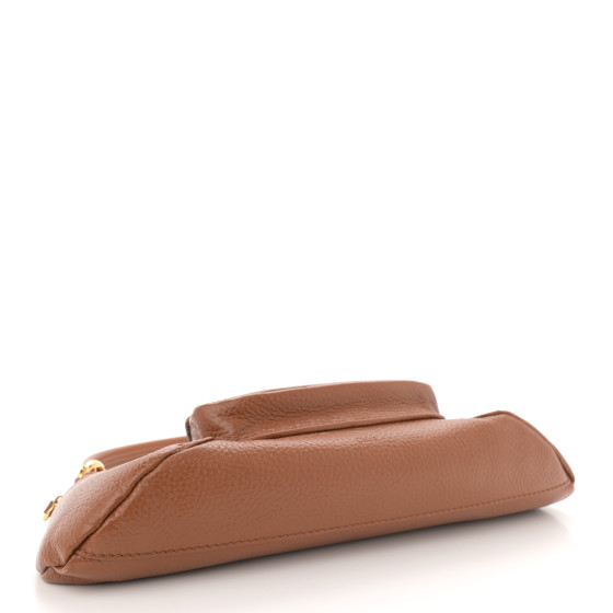 【関税&送料込】Chloe Clay Brown Low Heel Shoes In Leather Chloé Small Marcie Saddle Bag in Shiny Leather in Clay brown