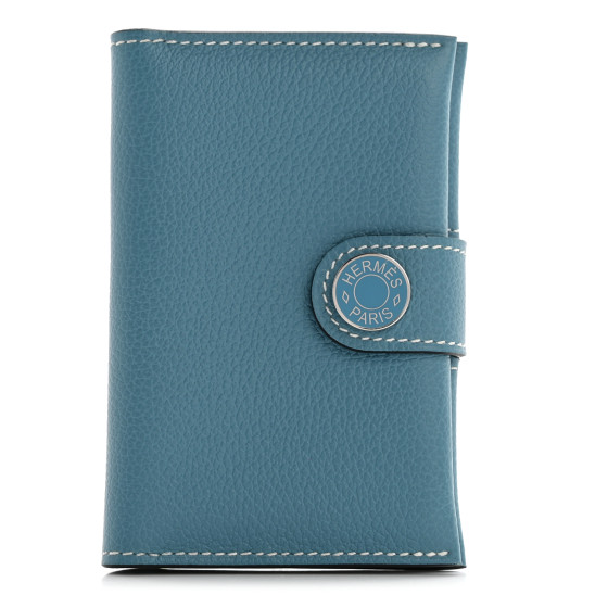 【HERMES】R.M.S CARD HOLDER EVERCOLOR HERMES Evercolor R.M.S Card Holder Blue Jean 1619280