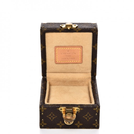 LOUIS VUITTON Monogram Earring Box Mini Trunk Case 427623