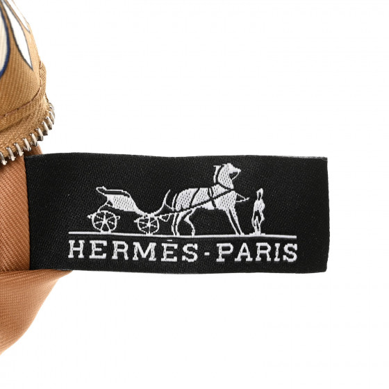 Les Leopardsプリント 防水 使いやすいHermesSilky Pocketポーチ HERMES Silk Les Leopards Silky Pocket Cosmetic Case Chai