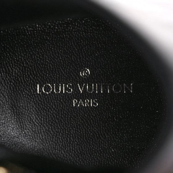 LOUIS VUITTON Calfskin Monogram Afterglow Platform Ankle