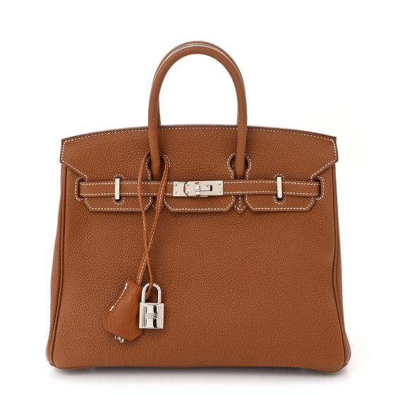 HERMES Togo Birkin 25 Gold