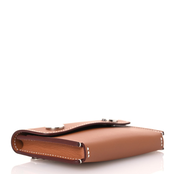HERMES Swift Hermesnap Card Holder Gold 1614460 | FASHIONPHILE