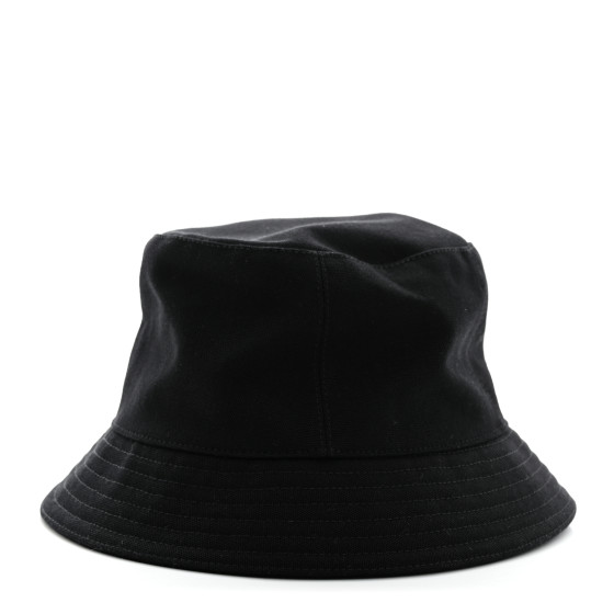 HERMES Cotton Canvas Calvi Seashell Bucket Hat 56 Black