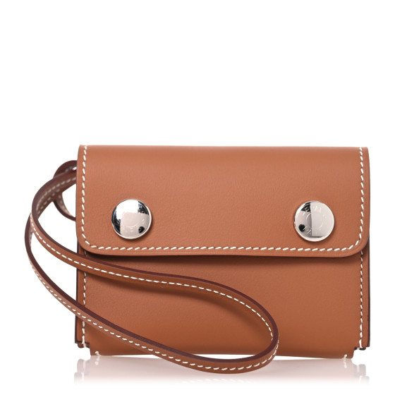 HERMES Swift Hermesnap Card Holder Gold 1614460 | FASHIONPHILE
