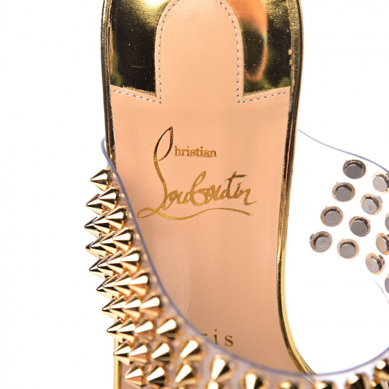 CHRISTIAN LOUBOUTIN Specchio PVC Spikes Only 85 Slide