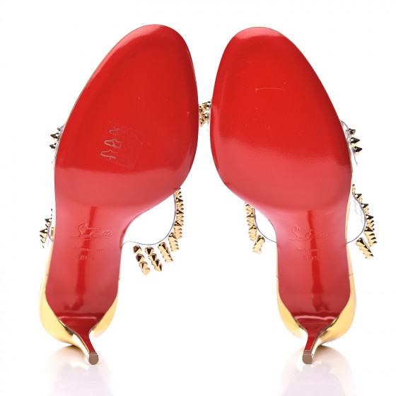 CHRISTIAN LOUBOUTIN Specchio PVC Spikes Only 85 Slide