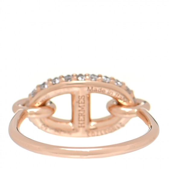 Hermes Farandole ring【関税込】 HERMES 18K Rose Gold Diamond Farandole Ring 50 5.25 972359