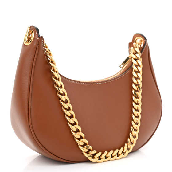 【CELINE】Celine ava bag★キャメル【ランク:A】 CELINE Smooth Calfskin Medium Chain Strap Ava Shoulder Bag