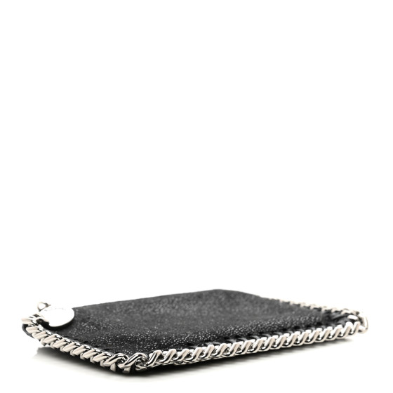 STELLA MCCARTNEY Shaggy Deer Falabella Zip Card Holder Black