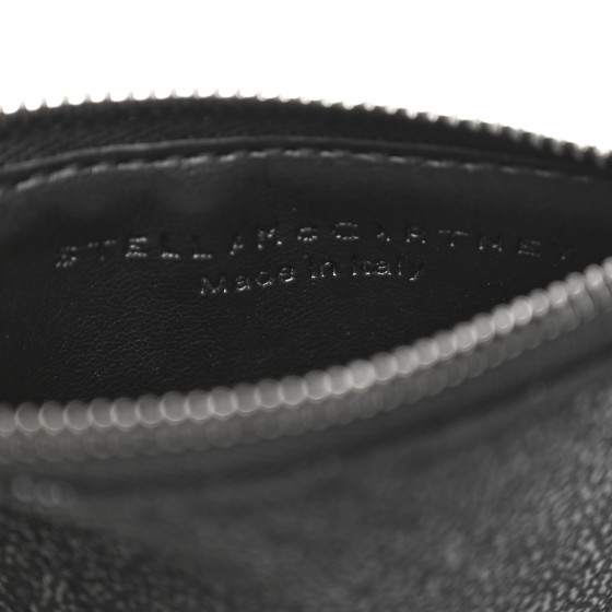 カードケース・名刺入れ Stella Mccartney Black shaggy deer Falabella card holder STELLA MCCARTNEY Shaggy Deer Falabella Zip Card Holder Black