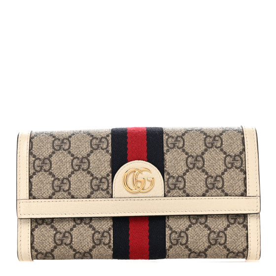 GUCCI GG Supreme Monogram Textured Calfskin Web Ophidia