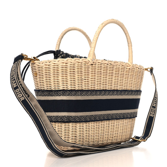 パニエ Wicker & Dior Oblique ジャカード シャポーバッグ 24SS☆リラックスと抜け感ある☆】DIOR パニエ シャポーバッグ